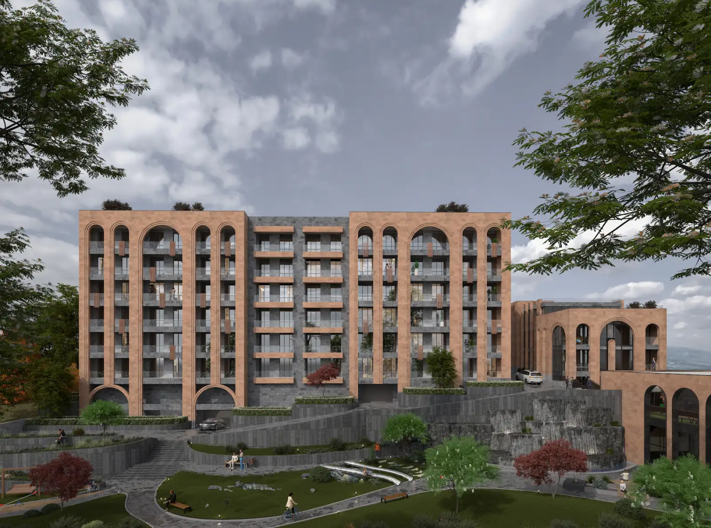 Residential building architecture modern